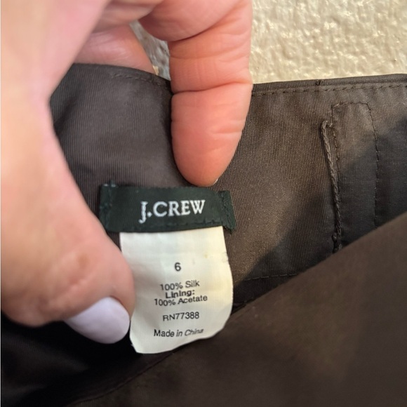 Vintage J.CREW Emma Silk Faille Dress Espresso size 6 - Picture 4 of 4